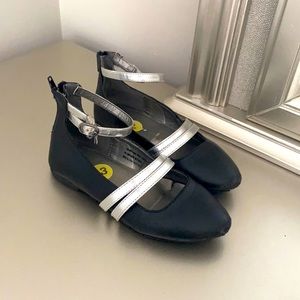 Black and gray dress shoes